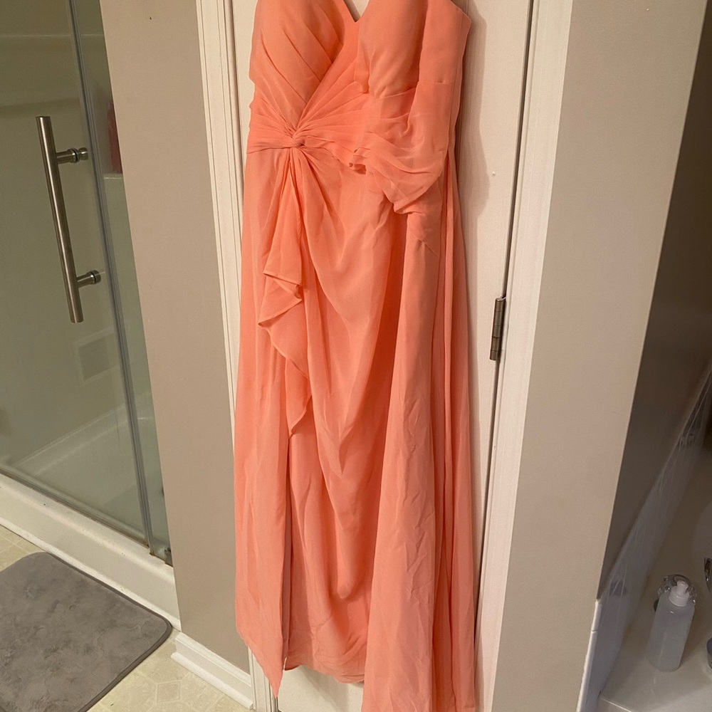 Coral Azazie gown - Picture 5 of 8